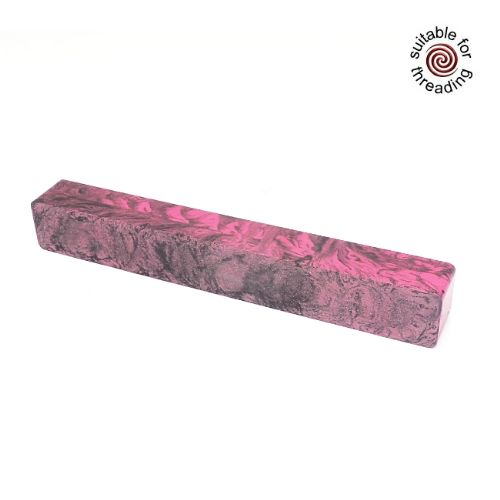 Pink Aluminium & Black Carbon M3 Composite pen blanks